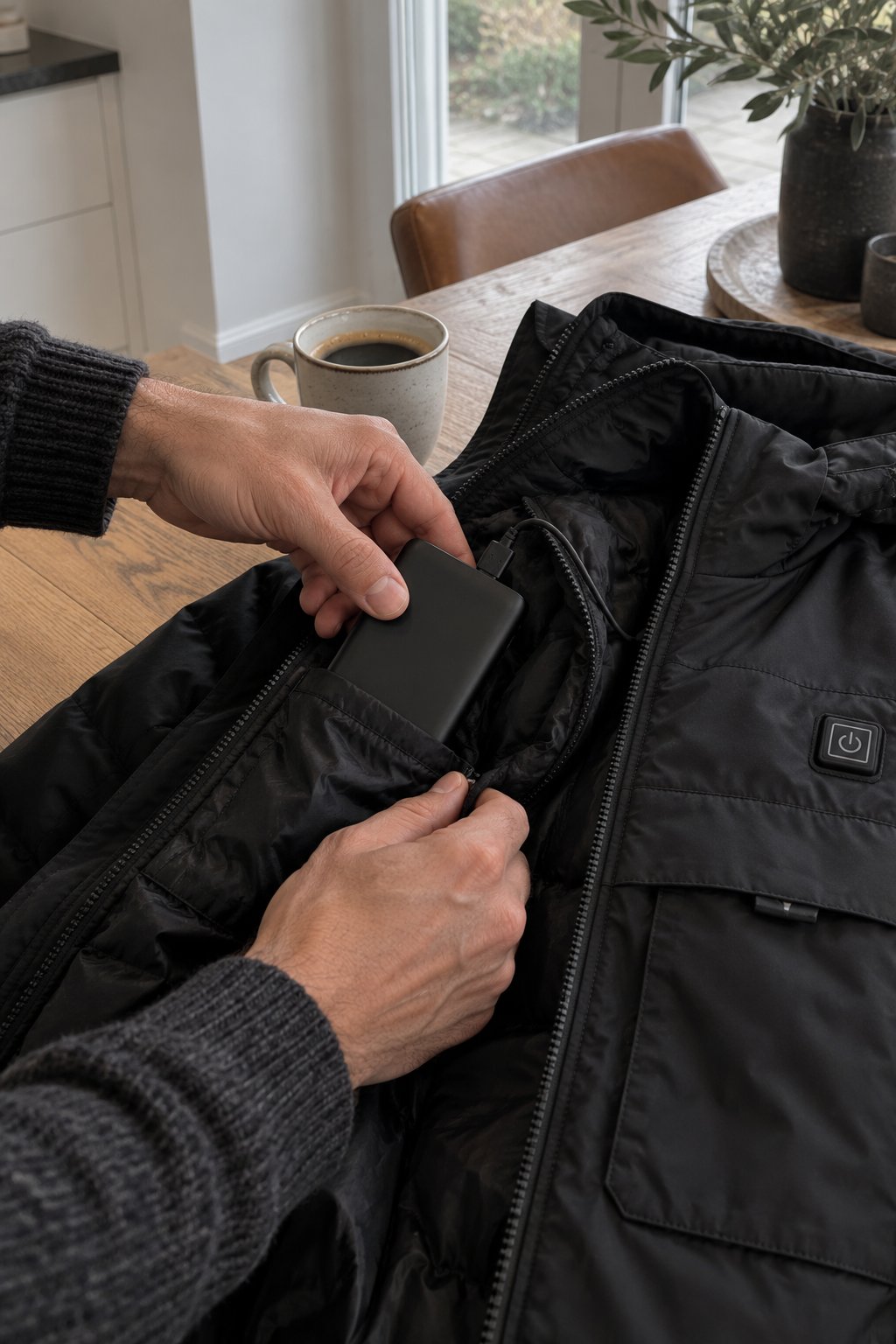 Powerbank wordt vervangen aan de keukentafel