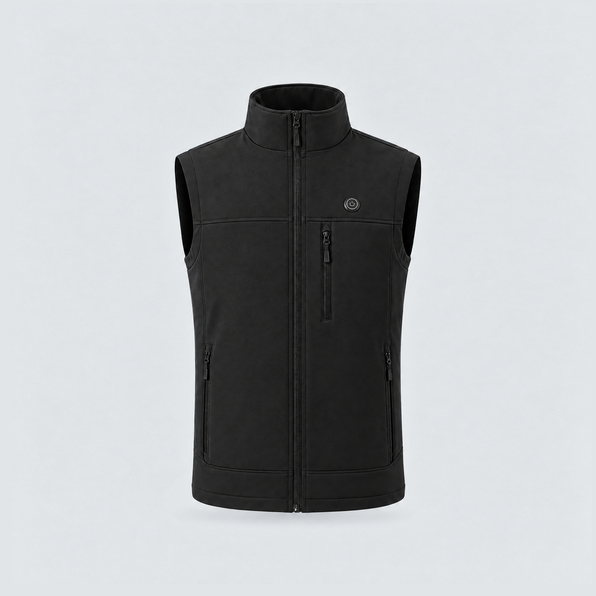 Verwarmde softshell bodywarmer zwart