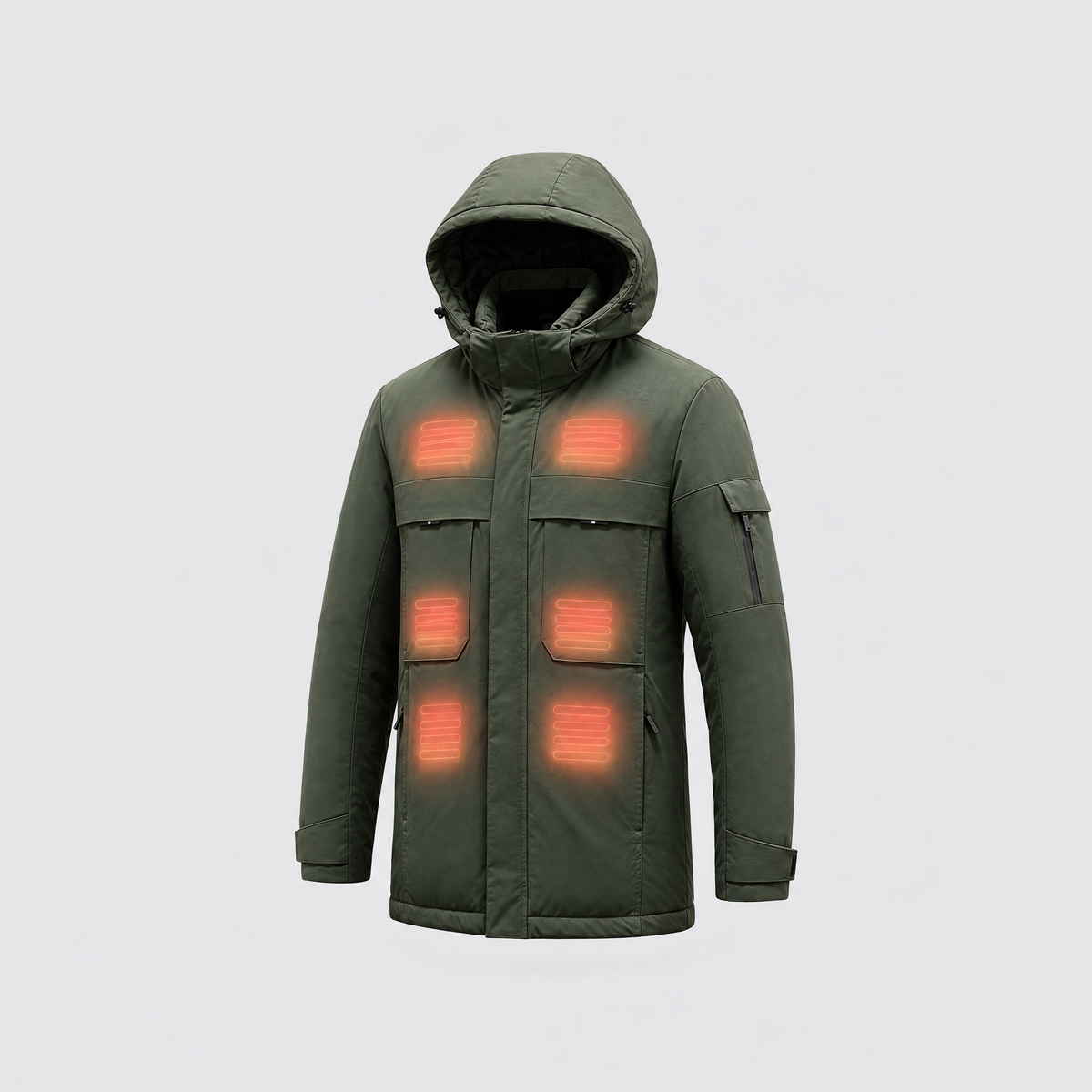 Verwarmingszones van de Parka