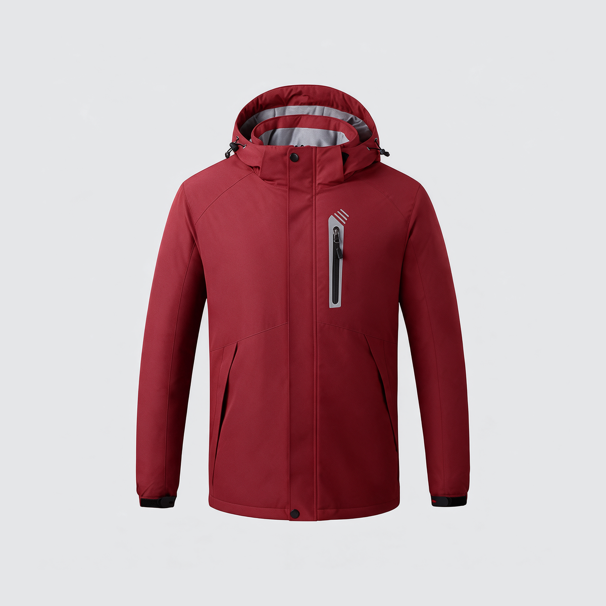 Verwarmde softshell jas rood