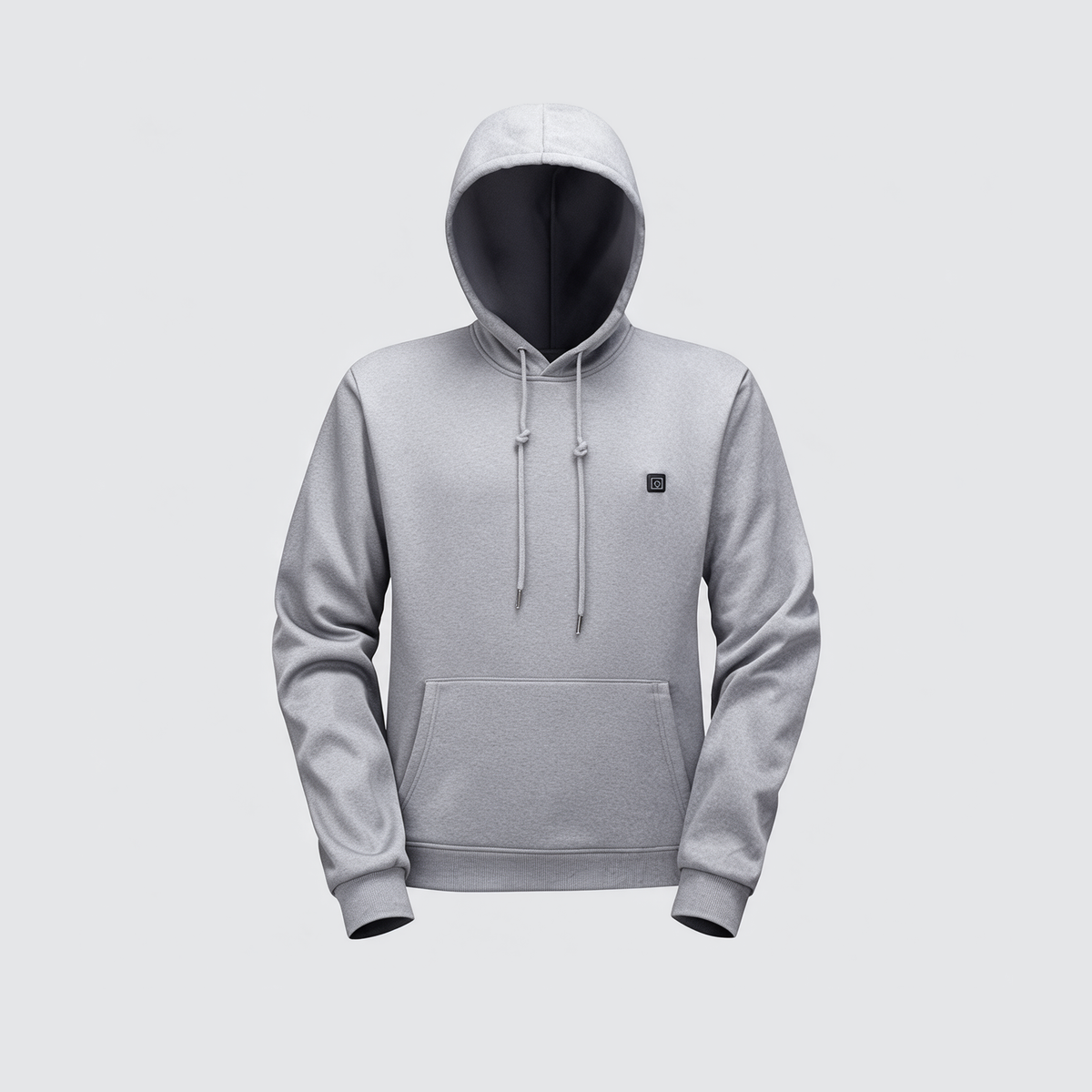 Verwarmde hoodie grijs