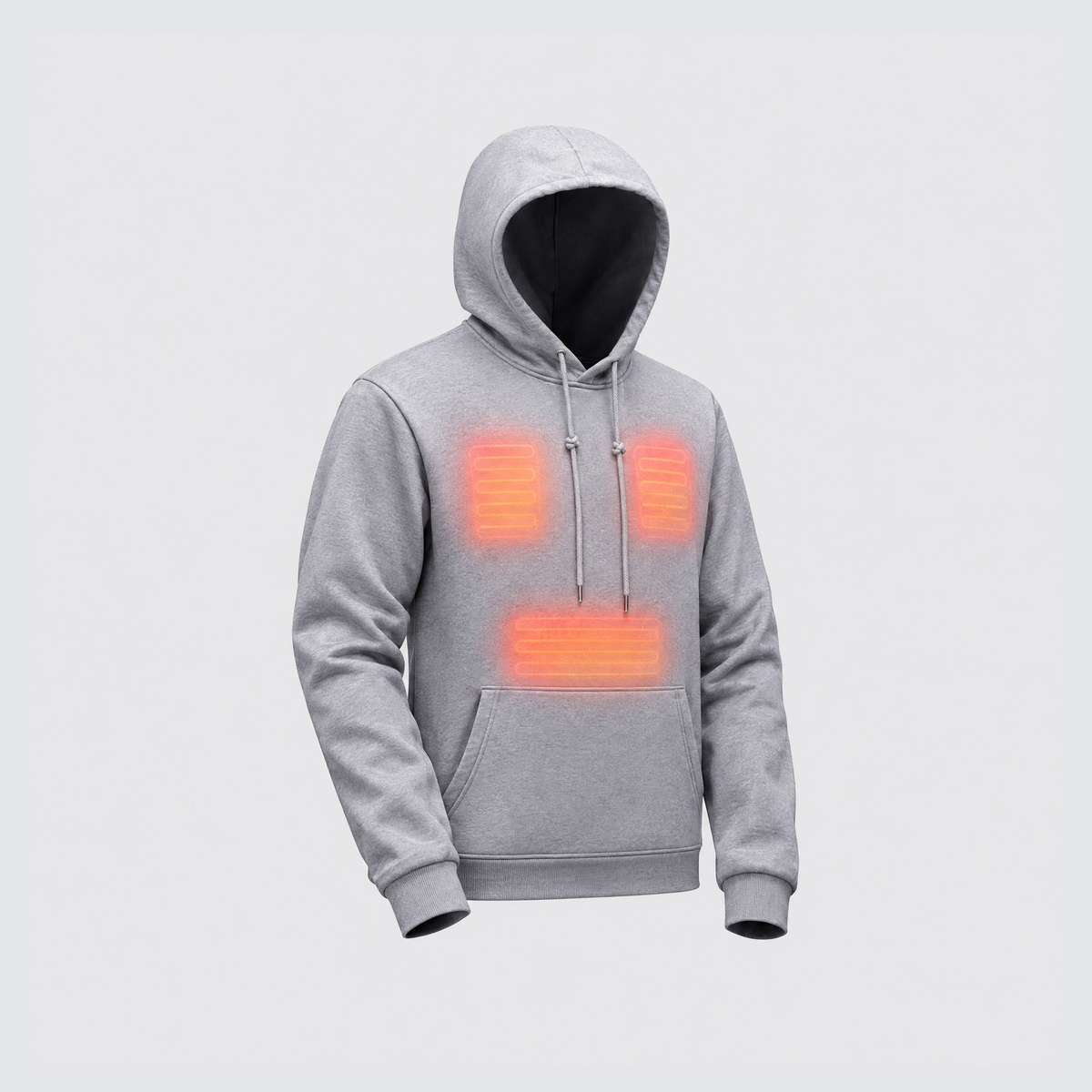 Verwarmingszones van de Hoodie