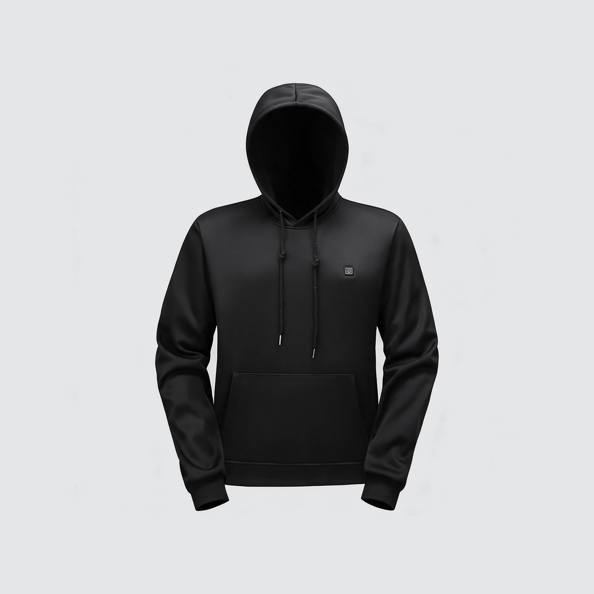Verwarmde hoodie zwart
