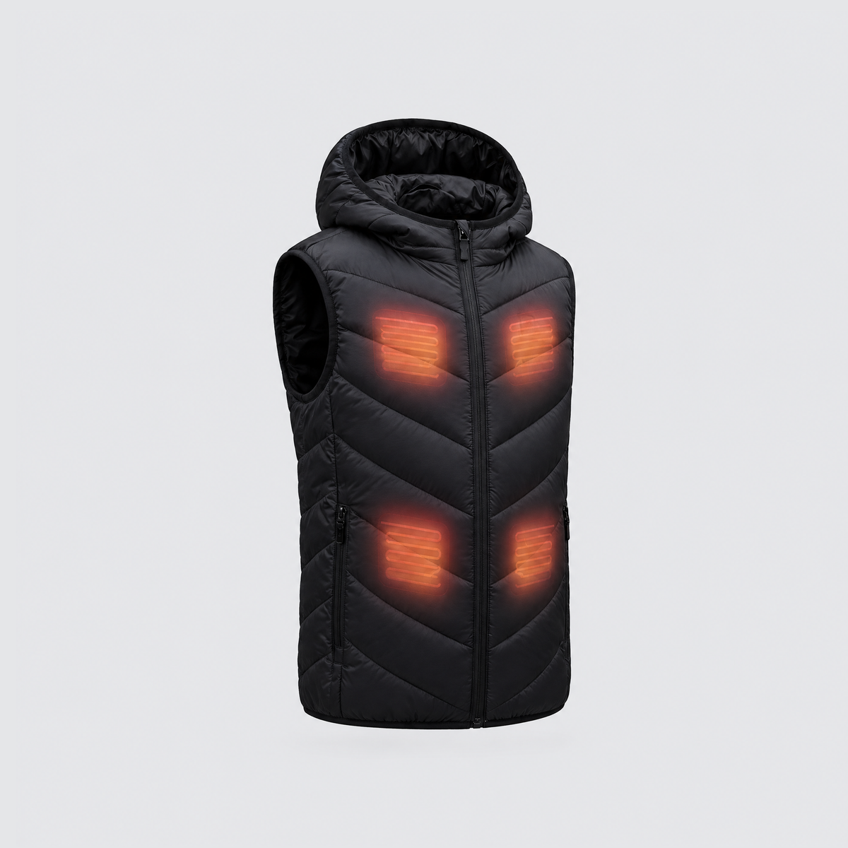 Verwarmingszones van de Capuchon Bodywarmer